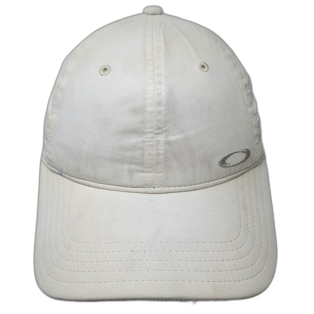 Oakley Baseball Cap White One Size Strapback Logo Textured Polyester Hat